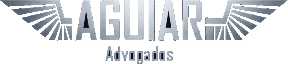 AGUIAR Advogados — logotipo com asas prateadas